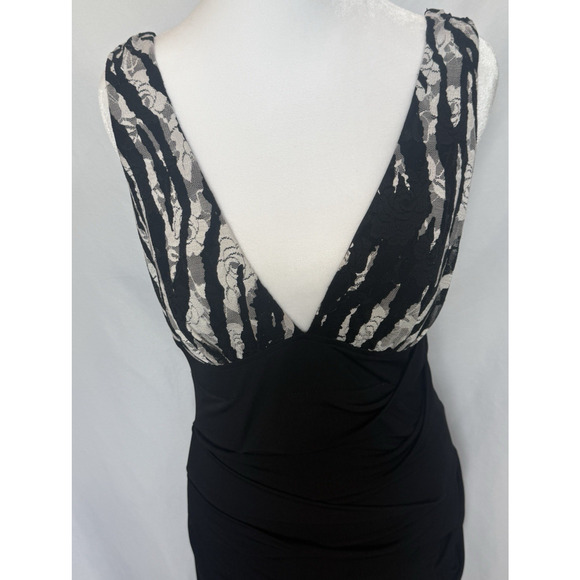 Vintage Y2K 90s City Triangles Mini Tiered Dress Size M Zebra Mob Wife Gala HOCO - Picture 2 of 10